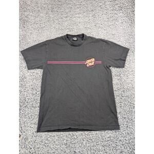 Santa Cruz Shirt Men Small Gray Logo Skateboard Hip Hop Hipster Skater Graphic